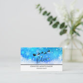 Santa Claus en zijn vliegende rendiertje - Geloof Visitekaartje (Staand voorkant)