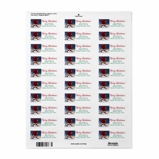 Santa Claus Etiket (Full Sheet)