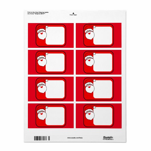 Santa Claus Etiket (Full Sheet)