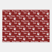 Santa Claus Face | Aangepast kerstcadeau Inpakpapier Vel (Voorkant)