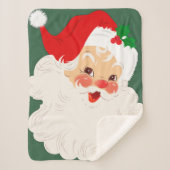  Santa Claus Face Blanket/Throw Sherpa Deken (Voorkant)