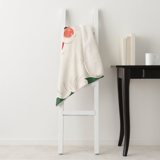  Santa Claus Face Blanket/Throw Sherpa Deken (In situ)