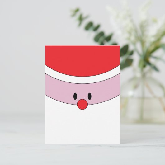 Santa Claus Face Briefkaart (Staand voorkant)