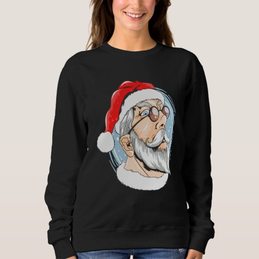 Santa Claus face Christmas costumes for celebrants Trui (Voorkant)
