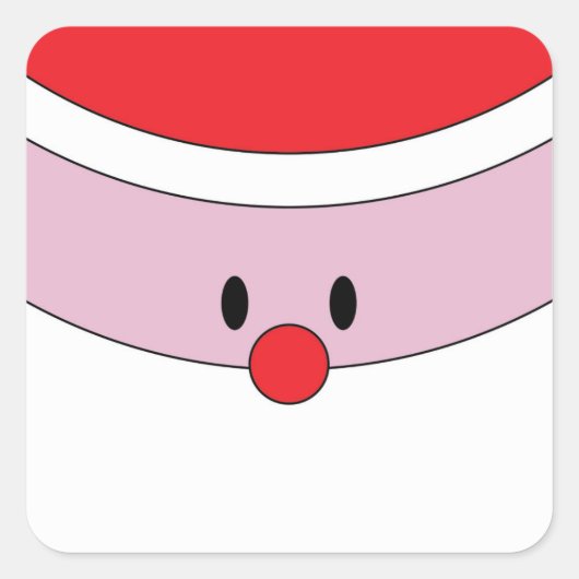 Santa Claus Face Christmas Gift Label (Voorkant)