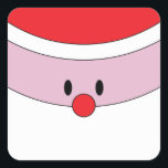 Santa Claus Face Christmas Gift Label<br><div class="desc">Santa Claus Face Christmas Gift Label</div>