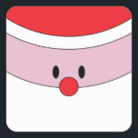 Santa Claus Face Christmas Gift Label<br><div class="desc">Santa Claus Face Christmas Gift Label</div>