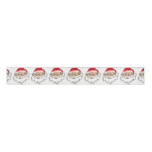 SANTA CLAUS FACE GROSGRAIN LINT (Voorkant)