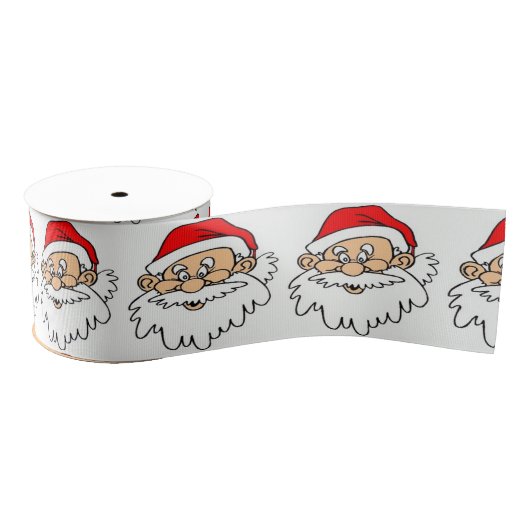 SANTA CLAUS FACE GROSGRAIN LINT (Spoel)