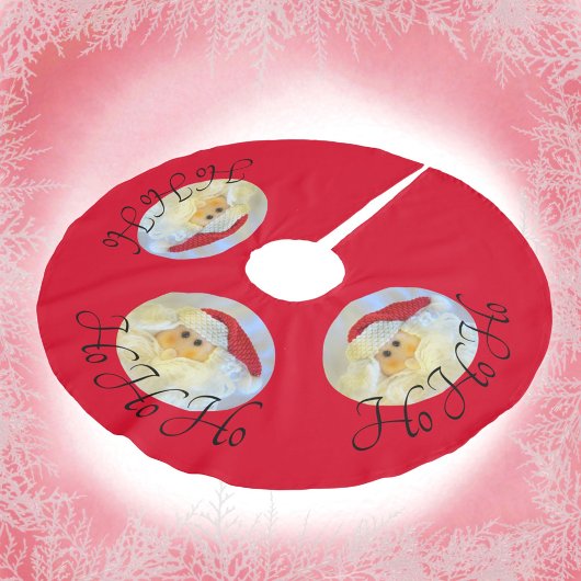 Santa Claus Face Ho Ho Red Kerstboom Rok