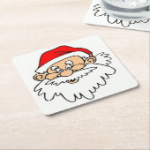 SANTA CLAUS FACE KARTONNEN ONDERZETTERS (Schuin)