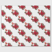 Santa Claus Face Mask Cadeaupapier (Vlak)