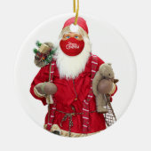 Santa Claus Face Mask Keramisch Ornament (Voorkant)