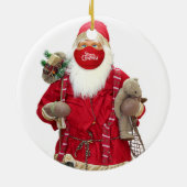Santa Claus Face Mask Keramisch Ornament (Achterkant)