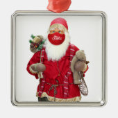 Santa Claus Face Mask Metalen Ornament (Voorkant)