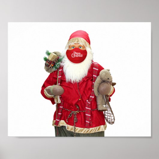 Santa Claus Face Mask Poster (Voorkant)