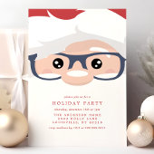 Santa Claus Face Modern kerstfeestdag Kaart