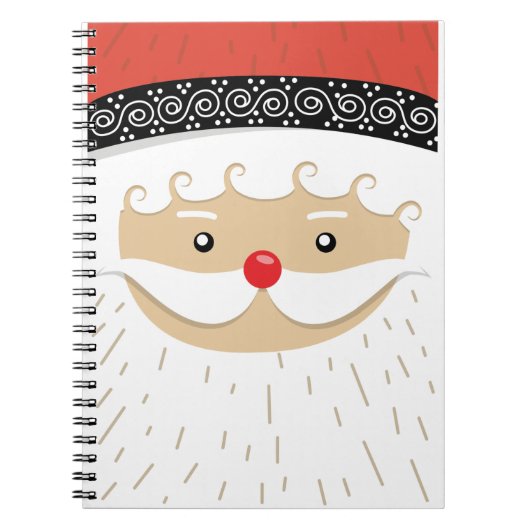 santa claus face notitieboek (Voorkant)