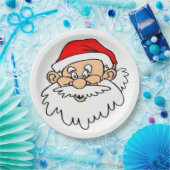 SANTA CLAUS FACE PAPIEREN BORDJE (Feest)