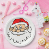 SANTA CLAUS FACE PAPIEREN BORDJE (Feest)