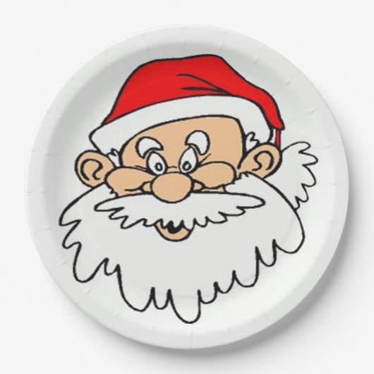 SANTA CLAUS FACE PAPIEREN BORDJE (Voorkant)