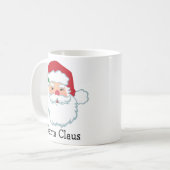 Santa Claus Face Personalized Holiday Coffee Mok (Voorkant links)
