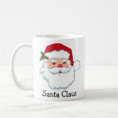 Santa Claus Face Personalized Holiday Coffee Mok (Links)