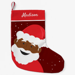 Santa Claus Face Red Brown Skin Name Kleine Kerstsok