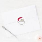 Santa Claus Face Ronde Sticker (Envelop)