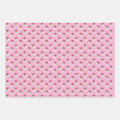 Santa Claus Face Roze Groen Rood Inpakpapier Vel (Voorkant)