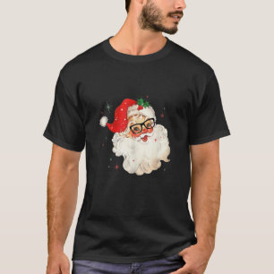 Santa Claus Face Sunbril met Pet Beard Christm T-shirt