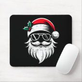 Santa Claus Face Sungles With Hat Beard Christmas  Muismat (Met muis)