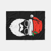 Santa Claus Face Zonnebrillen met Petten baard Ker Fleece Deken (Voorkant (Horizontaal))