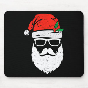 Santa Claus Face Zonnebrillen met Petten baard Ker Muismat
