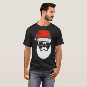 Santa Claus Face Zonnebrillen met Petten baard Ker T-shirt (Voorkant volledig)
