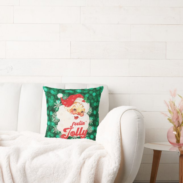 Santa Claus Feeling Jolly-kerst-thuisdecor Kussen (Bank)