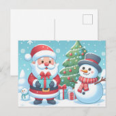 Santa Claus Feestdagenkaart (Voorkant / Achterkant)