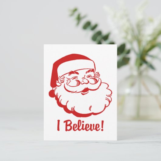 Santa Claus Feestdagenkaart (Staand voorkant)