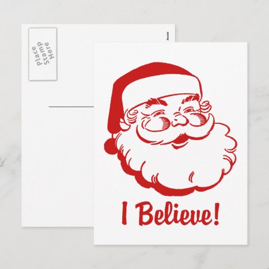 Santa Claus Feestdagenkaart (Voorkant / Achterkant)