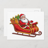 Santa claus feestdagenkaart (Voorkant / Achterkant)