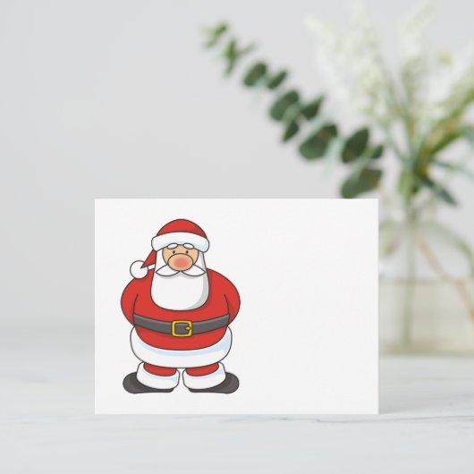 Santa Claus Feestdagenkaart (Staand voorkant)
