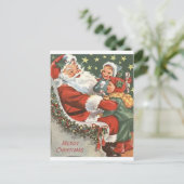 Santa Claus Feestdagenkaart (Staand voorkant)