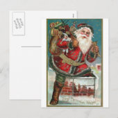 Santa Claus Feestdagenkaart (Voorkant / Achterkant)