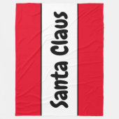 SANTA CLAUS Feestelijke Retro Helder Rood Witte St Fleece Deken (Voorkant)