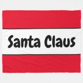 SANTA CLAUS Feestelijke Retro Helder Rood Witte St Fleece Deken (Voorkant (Horizontaal))