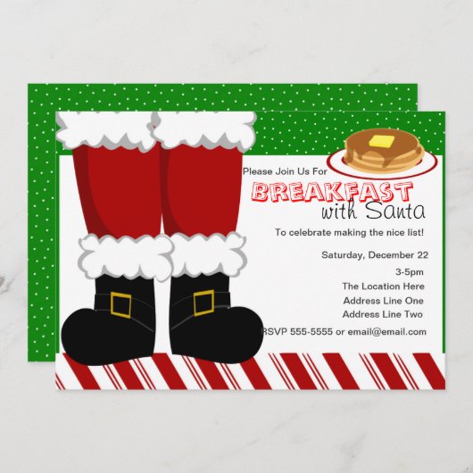 Santa Claus Feet Kaart (Voorkant / Achterkant)