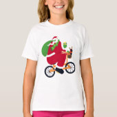 Santa Claus fiets T-shirt (Voorkant)