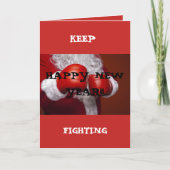 Santa Claus Fighter Feestdagen Kaart (Voorkant)