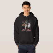 Santa Claus Fire Engines op Tree Kerstmis Pajama Hoodie (Voorkant volledig)