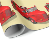 Santa Claus Firefighter Fire Truck Cadeaupapier (Rol Hoek)